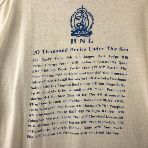 Vintage 90s Barenaked Ladies BNL Tour T Shirt Rock Band XXL - Picture 4 of 10